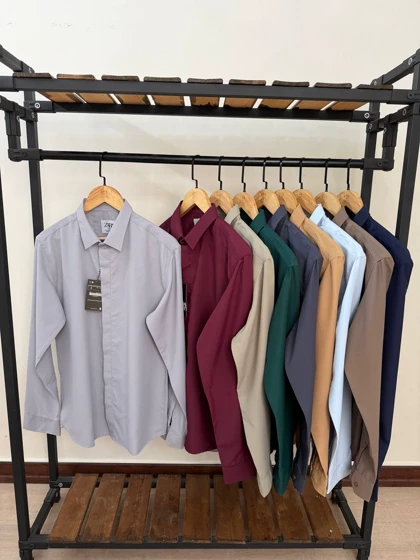 پیراهن آستین بلند قابپک مخفی2643