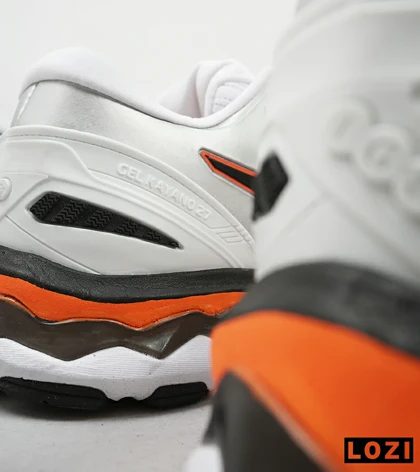 کتانی بزرگ پا طوسی نارنجی ASICS GEL-KAYANO 27