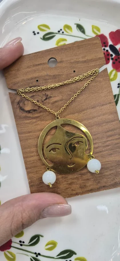 گردنبند برنج طرح کبوتر