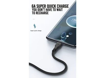 کابل شارژ فوق سریع یواس‌بی به تایپ‌سی ایکس‌او XO NB185 6A fast charger cable