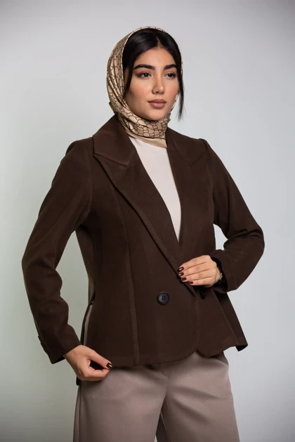 کت زنانه یقه بلیزر کشمیر