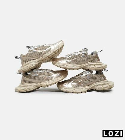 کفش کتانی مردانه و زنانه طلایی Balenciaga 3XL مدل 5134