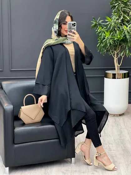 مانتو نازلی بلند مدل شقایق 2957