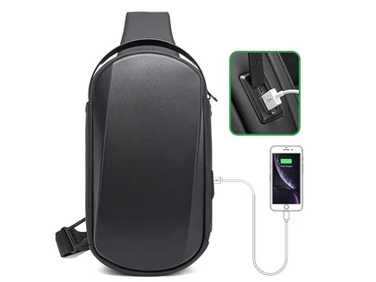 کیف کراس بادی مردانه و زنانه بنج اصل BANGE BG-7256 ضد آب USB دار