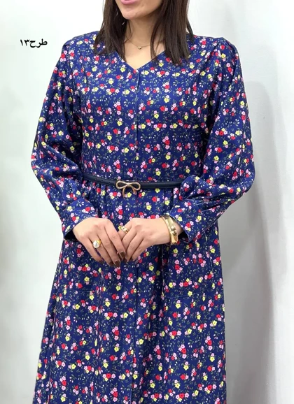 پیراهن مانتویی پاییزه طرحدار آیسو سانیا 2