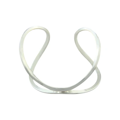 دستبند زنانه مدل بنگل دو لاین موجی