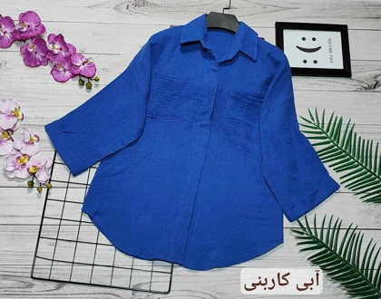 شومیز مانتویی پشت دکمه کد 20113