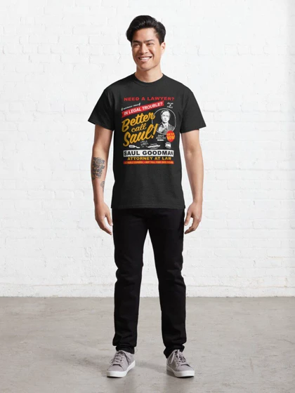 تیشرت لانگ پسرانه better call saul طرح Need A Lawyer Then Call Saul Dks Classic T-Shirt کد 194929