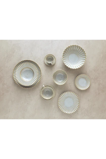 کاسه سوپ English Home مدل Fiore New Bone China - طوسی