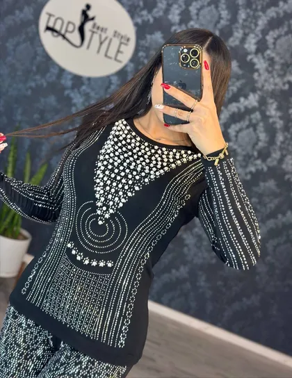 بلوز نگین‌دار کد : 7978