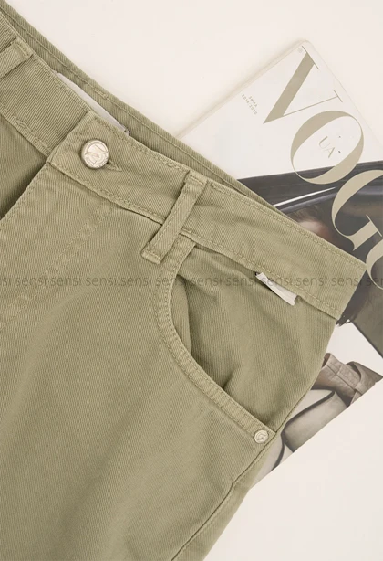 شلوار کتان نیم بگ کد1005225