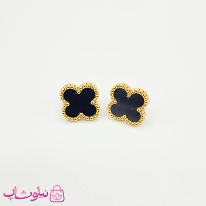 گوشواره میخی زنانه ونکلیف مشکی کد 58
