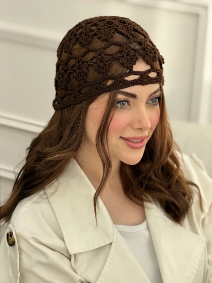 کلاه لئونی قلاب بافی
