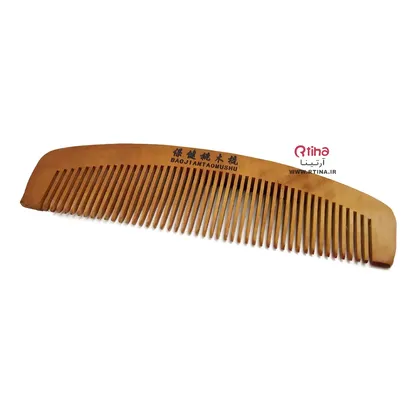 شانه چوب بامبو سایز 15cm دندانه ریز