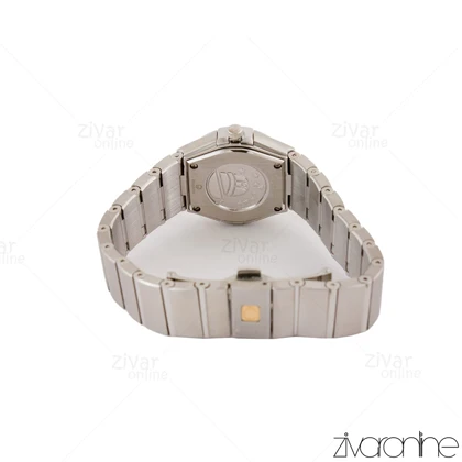 ساعت امگا کانسلیشن زنانه نقره ای ایندکس نگین‌دار صفحه صورتی 105412