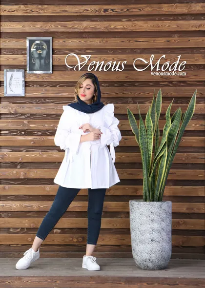 مانتو چین‌دار آستین عروسکی