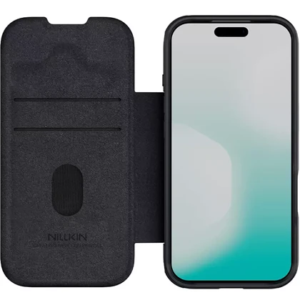 قاب چرمی کلاسوری آیفون 17 پرو نیلکین Nillkin Qin Pro Leather