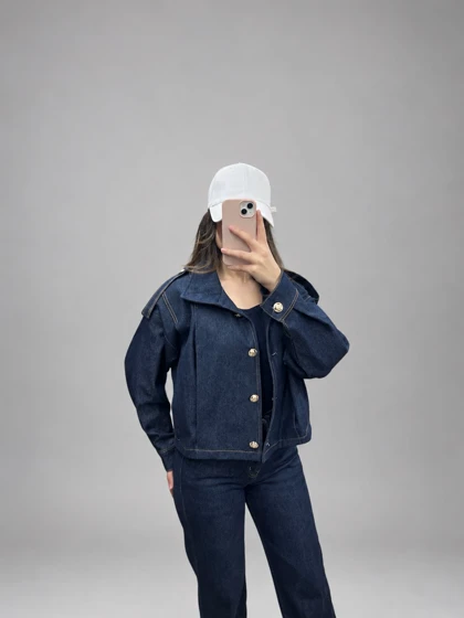 کت جین یقه ایستاده