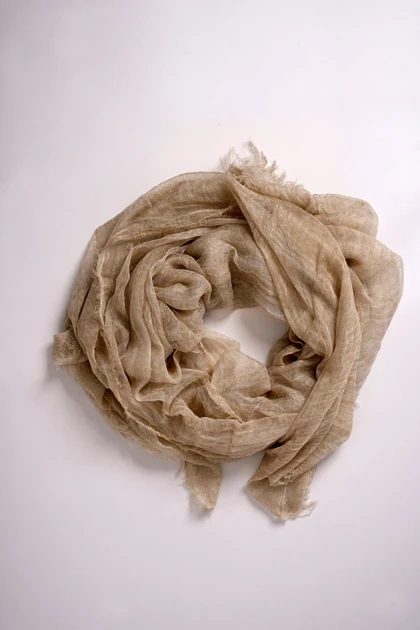 شال لینن ریشه دار زنانه