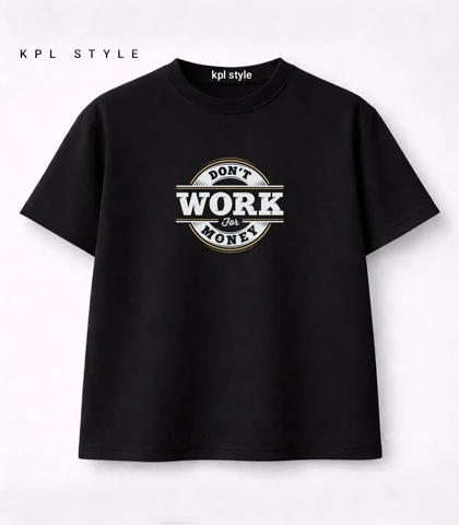 تیشرت باکسی یونیسکس طرح WORK کد 1413