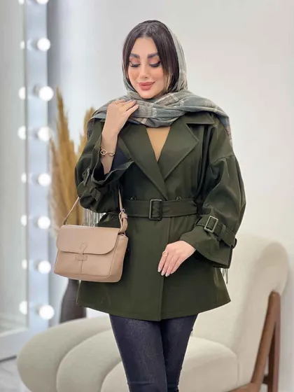 بارانی دو جیب نیلوفر