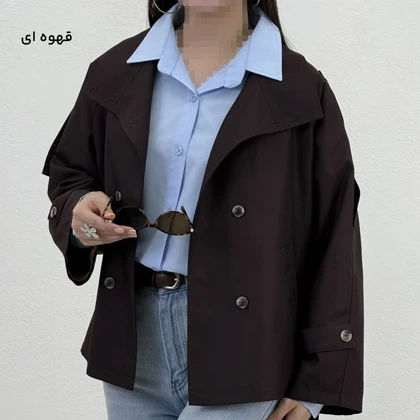 ترنچ کت زنانه کمربند دار کتان | آی بولک