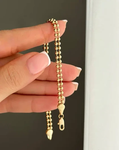 دستبند ظریف دو لاین گوی ژوپینگ