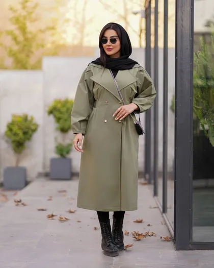 بارانی کمرکش 4دکمه کد 103