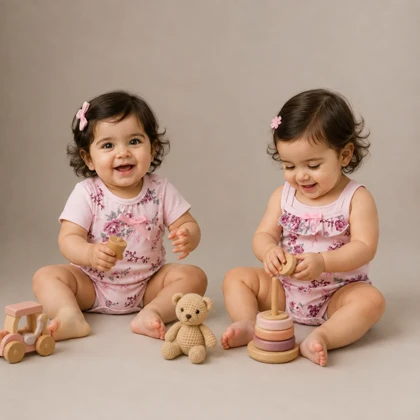 لباس نوزادی دخترانه رز