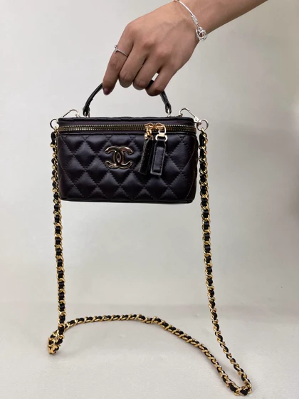 کیف زنانه باکسی دوختی آینه دار شنل CHANEL کد 1670