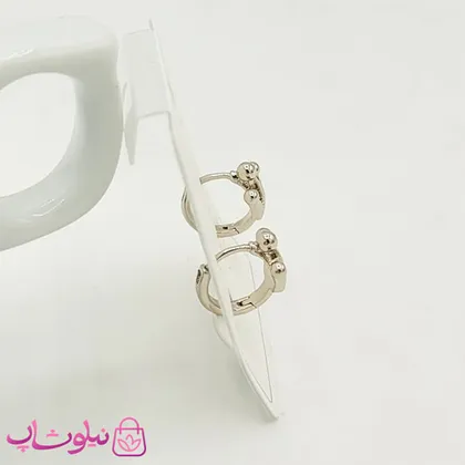 گوشواره حلقه‌ای کوچک ژوپینگ مدل تاج