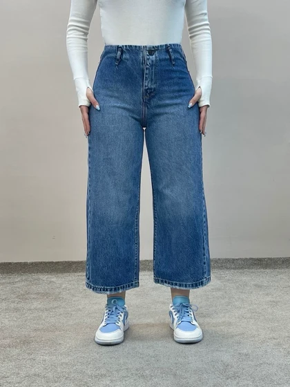 شلوار جین وایدلگ دریایی 2213ویتا