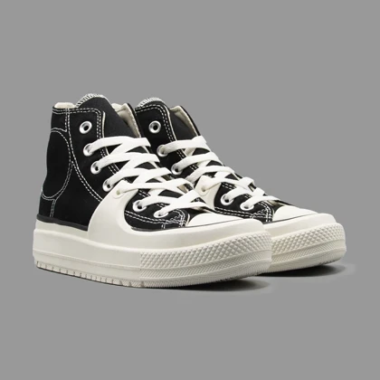کانورس کانستراکت مشکی ساق‌دار Converse Construct Black Hightop