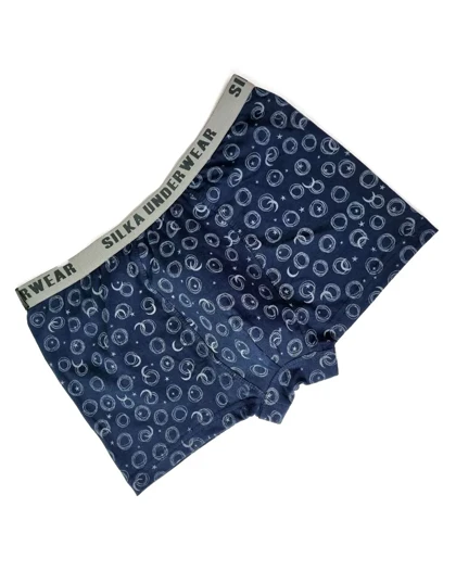 شورت مردانه نیم پا طرح ماه و ستاره