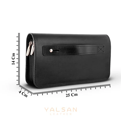 کیف دستی مردانه چرم یلسان مدل آریا کد 017-GS