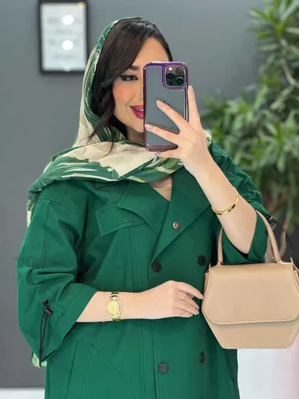مانتو لینن آستین گت دار ده دکمه
