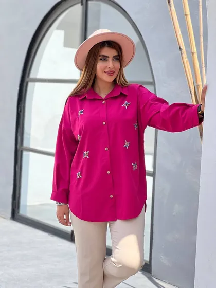 شومیز مانتویی دلارام کد 76514