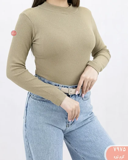 بلوز آستین بلندیقه پنج سانت 7975