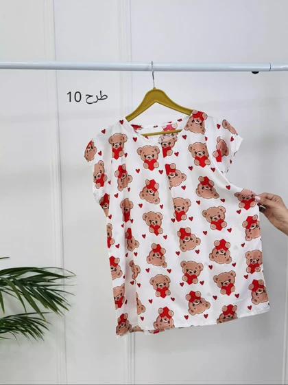 بلوز نخی آستین سرخود
