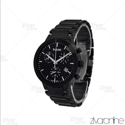 ساعت رادو مردانه سه موتوره مشکی عقربه نقره ای 106936