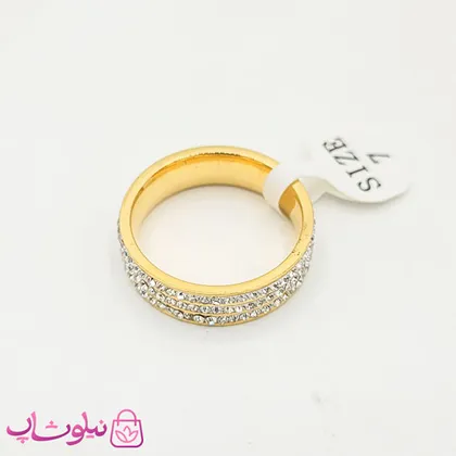 انگشتر زنانه پرنگین استیل