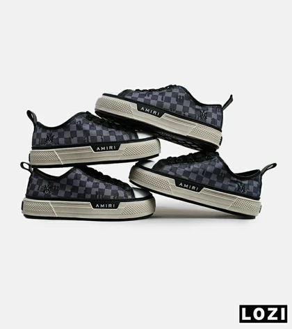 کفش اسنیکرزمشکی خاکستری Amiri Checkered مدل 5987