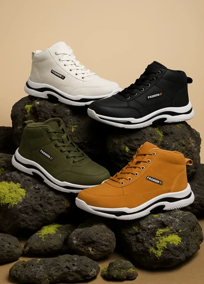 کفش ساق‌دار مردانه EMTO-سفید ویژه