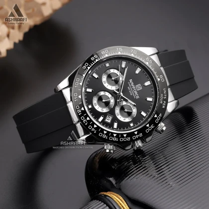 ساعت نیوی فورس صفحه مشکی Naviforce NF8054KSK
