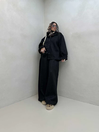 ست شومیز و شلوار زنجیربافت