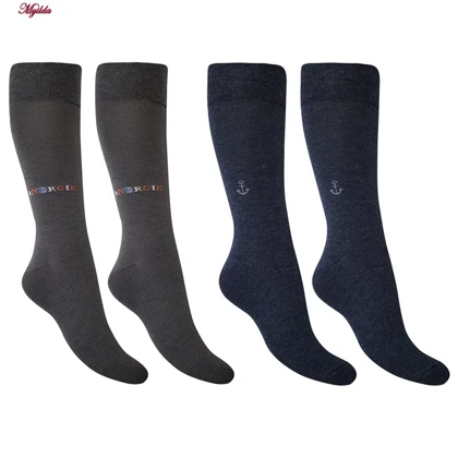 جوراب ساق بلند مردانه مدل پنبه‌ای ضیاکو کد 5182-4002-4 بسته 4 عددی