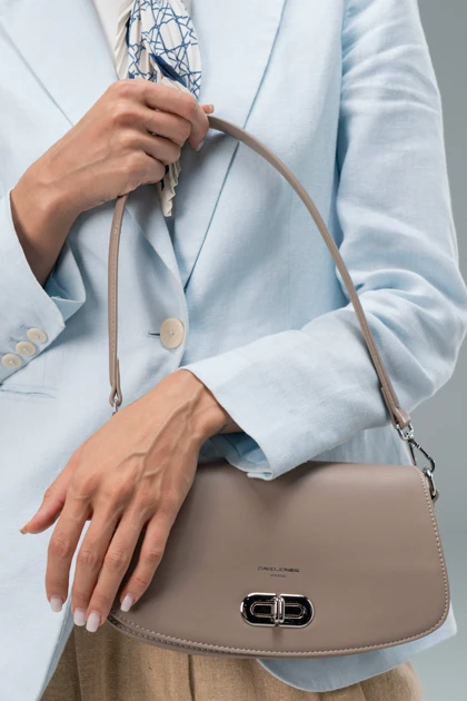 کیف دوشی زنانه چرم مصنوعی بدون دسته دیوید جونز DAVIDJONES