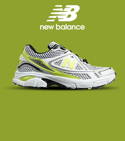 کفش کتانی مردانه و زنانه سفید لیمویی NEW BALANCE 1064 V.2 مدل 7009
