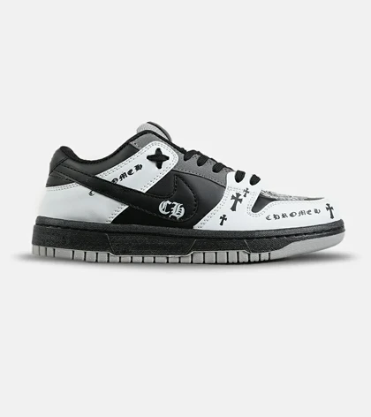 کفش کتانی مردانه و زنانه مشکی سفید NIKE jordan 1 مدل 7421