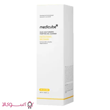 ژل شستشو صورت مدیکوب مدل Kojic Acid Turmeric حجم 500 میل